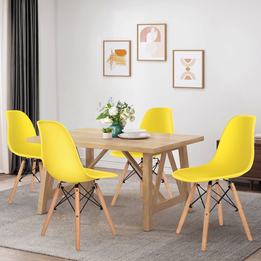 ALFORDSON Dining Chairs Set of 4 Yellow