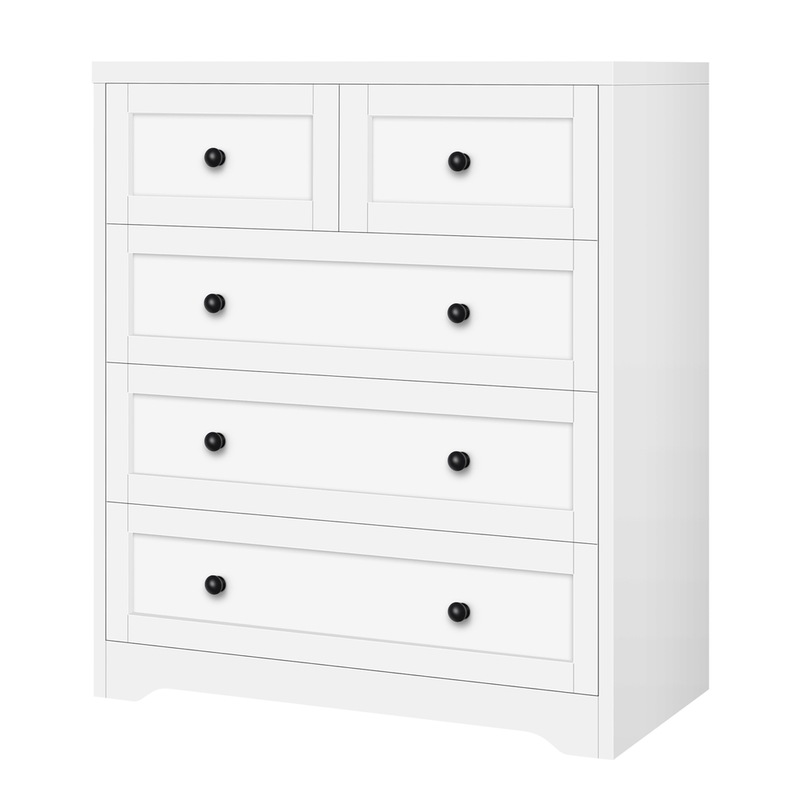 Buy ALFORDSON 5 Chest of Drawers Hamptons Storage Dresser