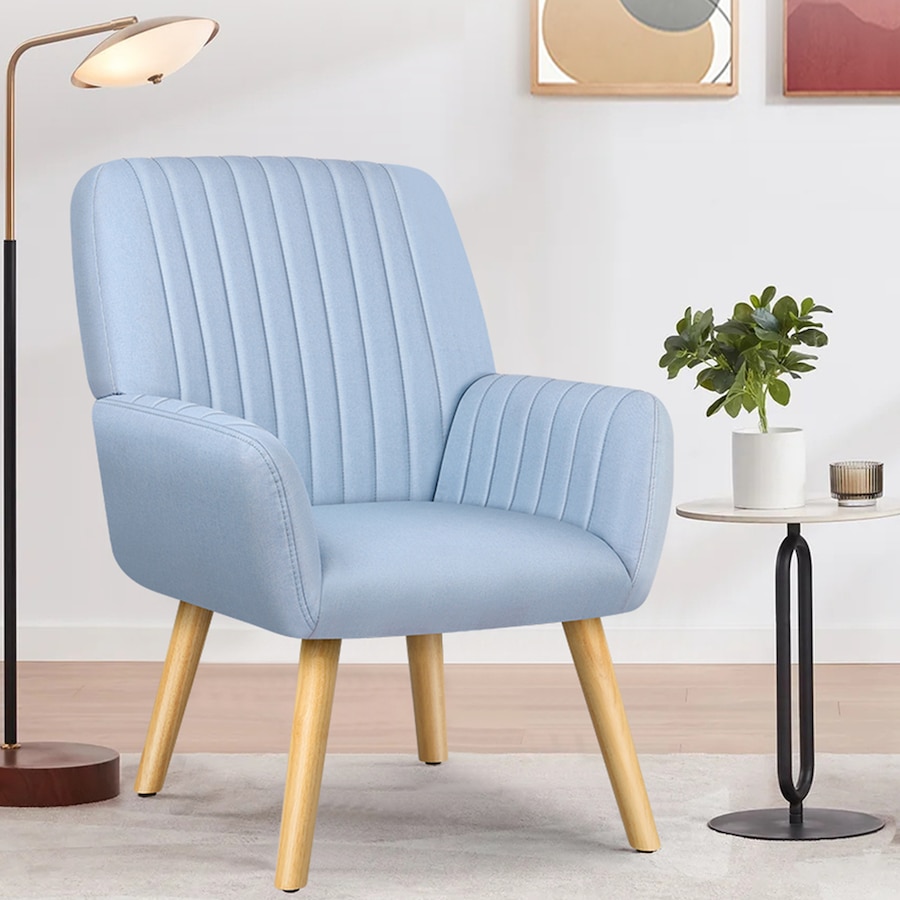 ALFORDSON Armchair Lounge Accent Chair Fabric Blue