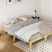 ALFORDSON Bed Frame King Size Pramod Wooden Base (Oak)