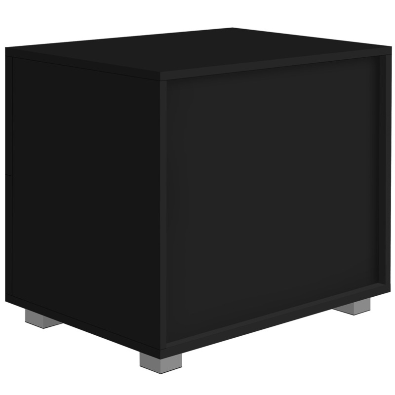 Buy ALFORDSON Bedside Table Eitel High Gloss Nightstand (Black) MyDeal