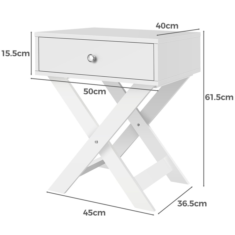 Buy ALFORDSON Bedside Table Camille Storage Nightstand French Country