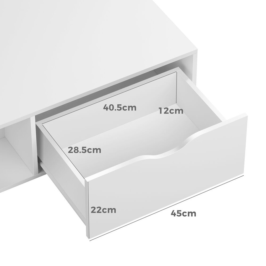 ALFORDSON Coffee Table Storage Tables 2 Drawers White