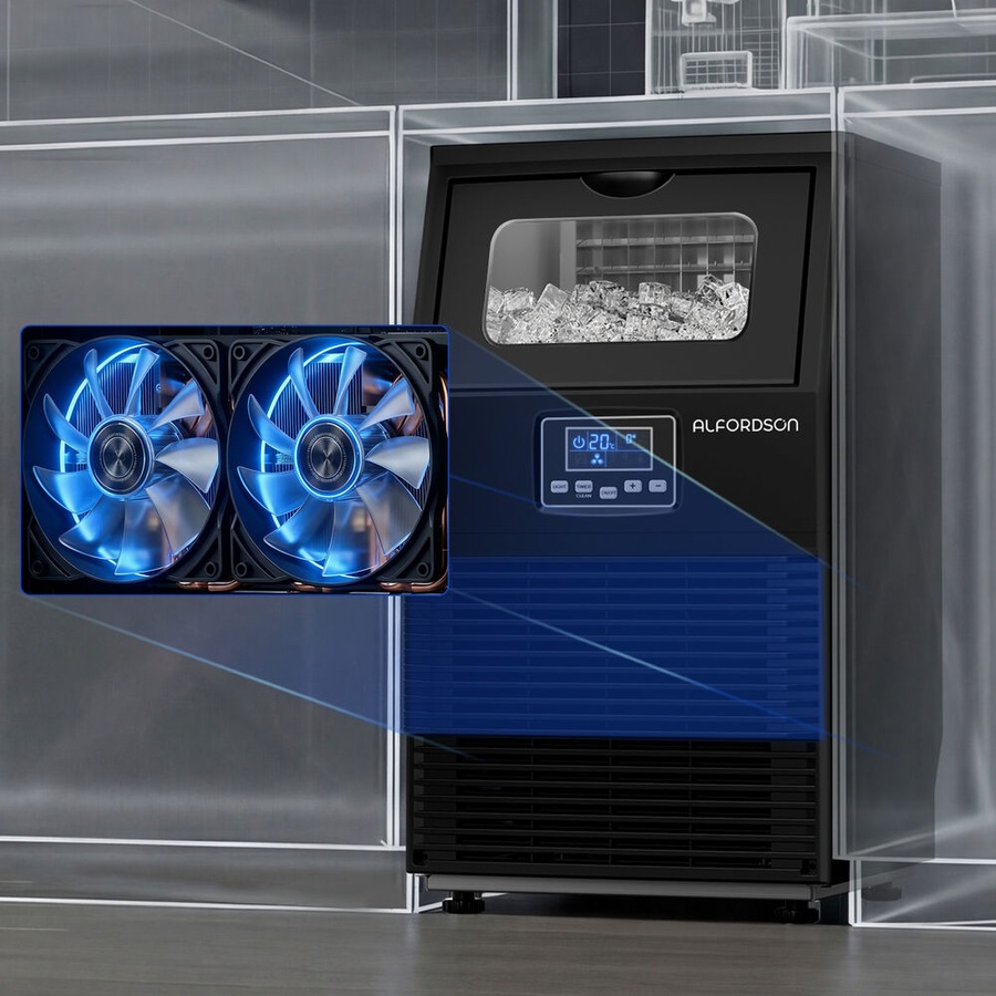 ALFORDSON Commercial Ice Maker Machine /w Self Cleaning 24H Timer 38kg Black