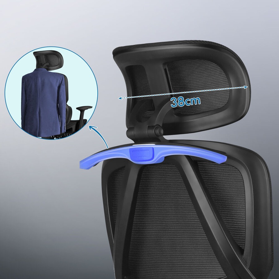 ALFORDSON Ergonomic Office Chair Mesh Seat Gaming All Black