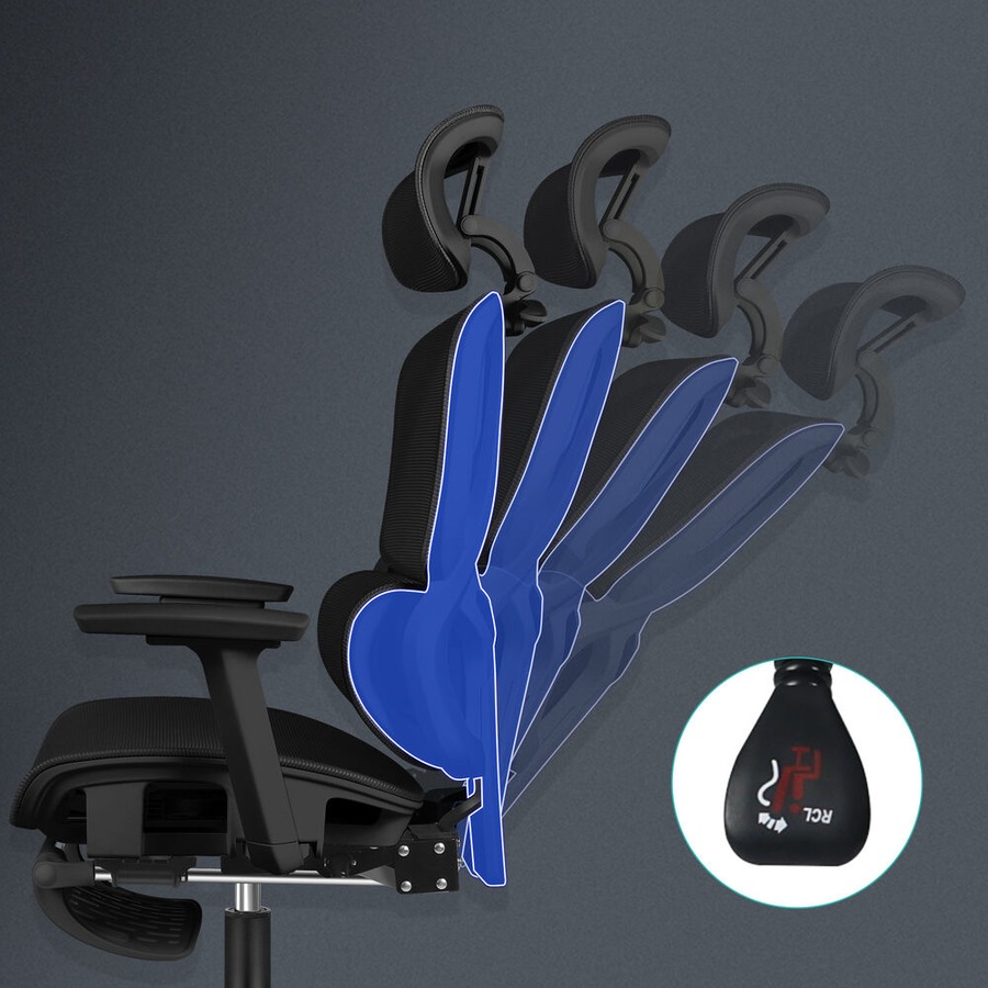 ALFORDSON Ergonomic Office Chair Mesh Seat Gaming All Black