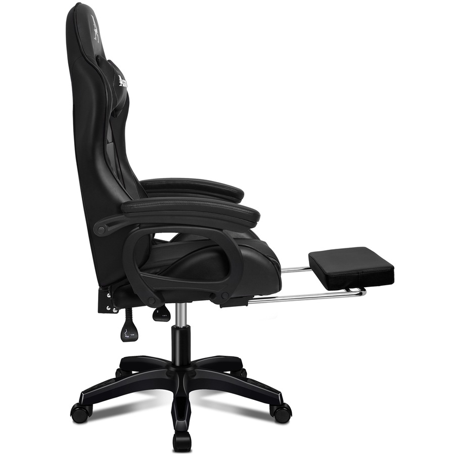 ALFORDSON Gaming Chair 2-Point Massage Lumbar Pillow Xavier Black