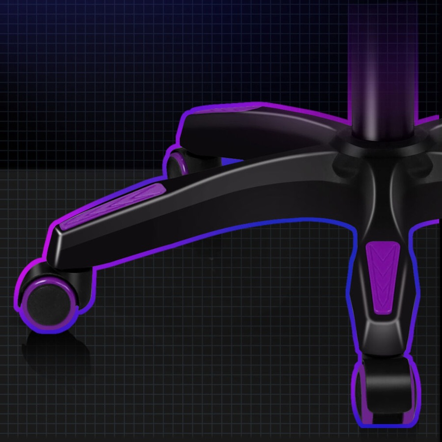 ALFORDSON Gaming Chair 2-Point Massage Lumbar Pillow Xavier Purple