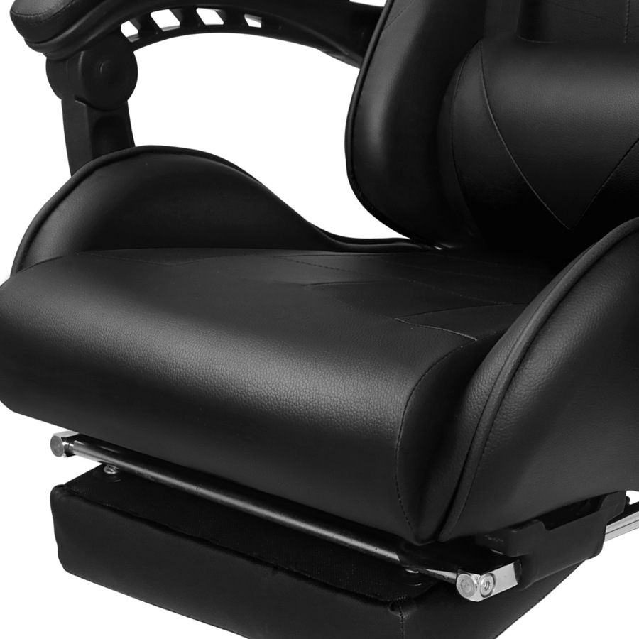 ALFORDSON Gaming Chair with Lumbar Massage Office Chair All Black