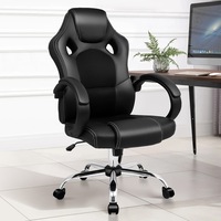 Alfordson Executive Office Chair Racing Gaming Computer PU Leather Mesh Seat