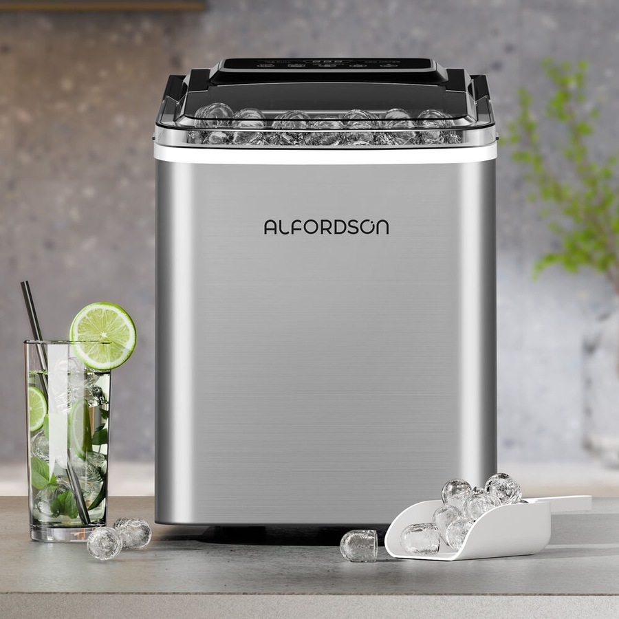 ALFORDSON Ice Maker Machine Countertop 12kg w/ 24h Timer Stainless steel