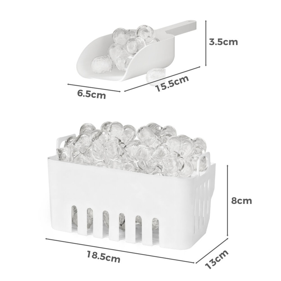ALFORDSON Ice Maker Machine Countertop 12kg w/ 24h Timer Stainless steel