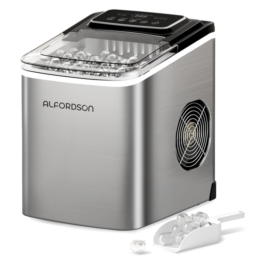 ALFORDSON Ice Maker Machine Countertop 12kg w/ 24h Timer Stainless steel