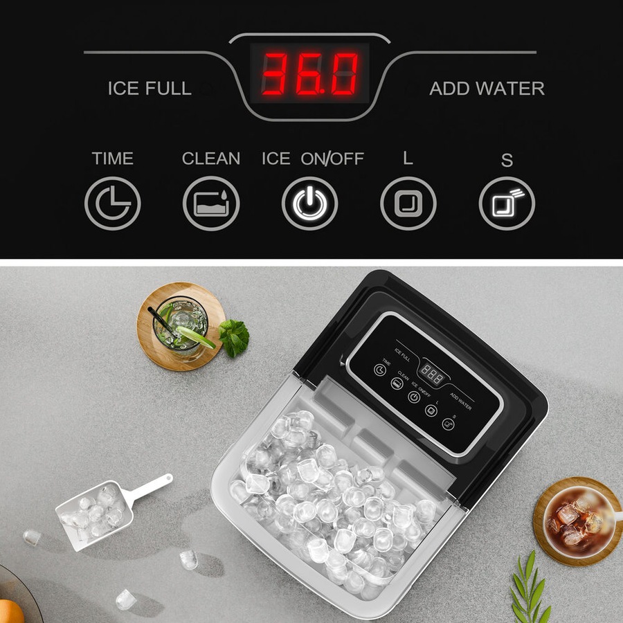 ALFORDSON Ice Maker Machine Countertop 12kg w/ 24h Timer Stainless steel