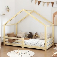 ALFORDSON Bed Frame Single Wooden House Nellie Base Platform (Oak)