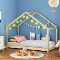 ALFORDSON Kids Bed Frame Wooden Timber Single House Frame Candice Oak