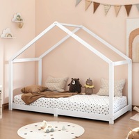 ALFORDSON Bed Frame Single Wooden House Candice Base Platform (White)
