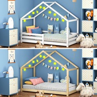 ALFORDSON Kids Bed Frame Wooden Timber Single Mattress Base Platform Oak/White
