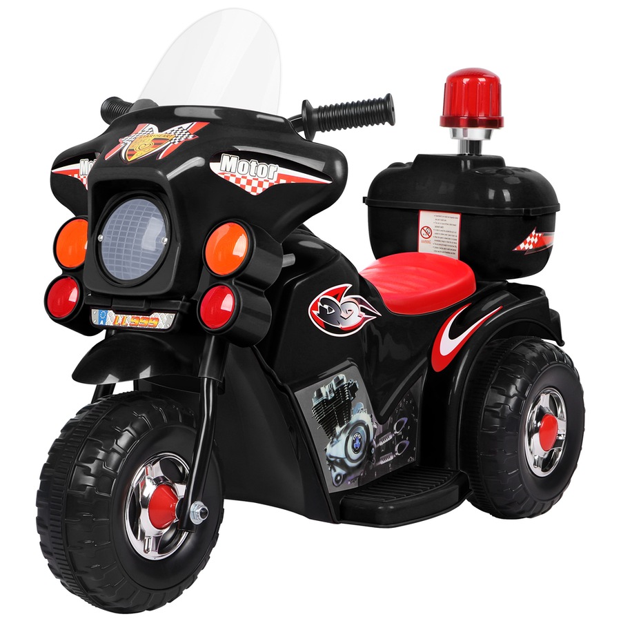 6V ALFORDSON Ride On Car Kids Electric Police Motorcycle Black