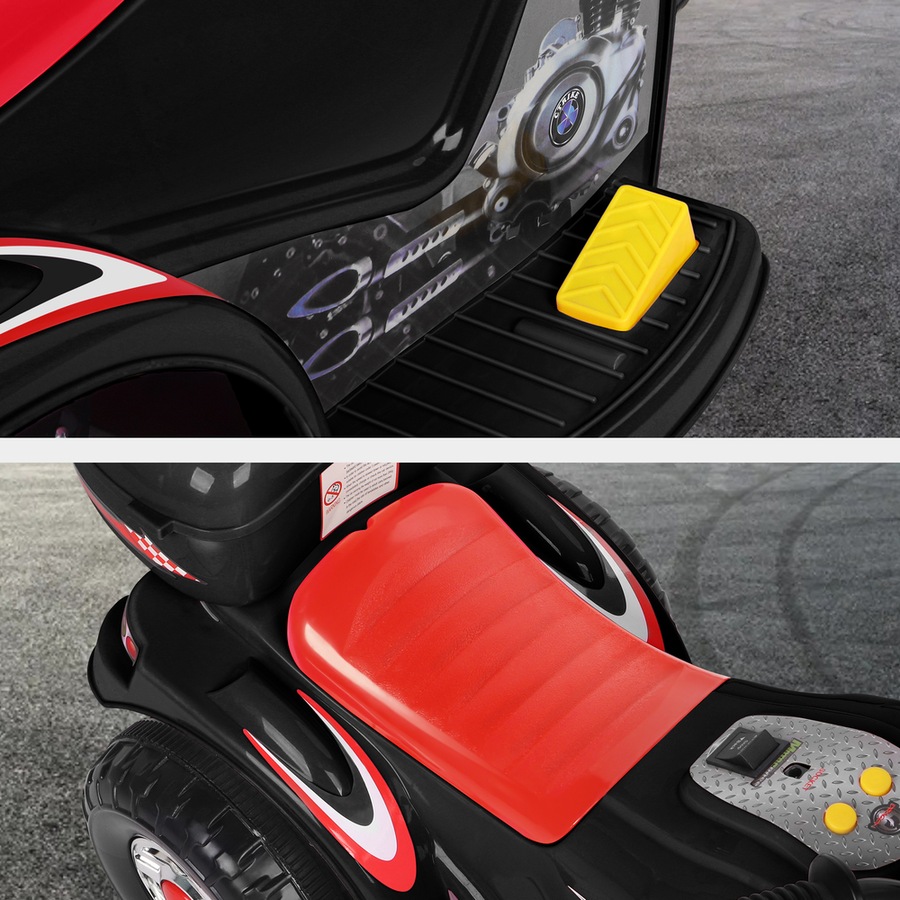 6V ALFORDSON Ride On Car Kids Electric Police Motorcycle Black