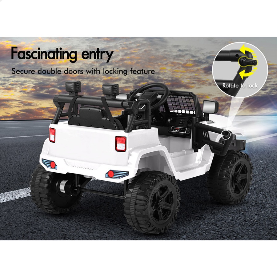 ALFORDSON Kids Ride On Car Toy Jeep White