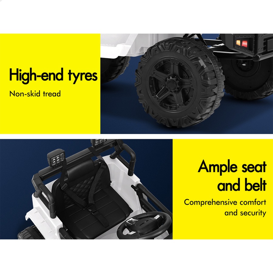 ALFORDSON Kids Ride On Car Toy Jeep White