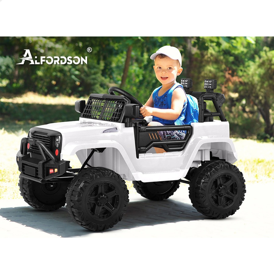 ALFORDSON Kids Ride On Car Toy Jeep White