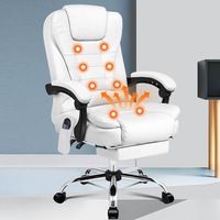 ALFORDSON Massage Office Chair Heated Seat Gaming Racer Executive PU Leather