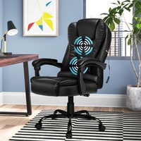 1 ALFORDSON Massage Office Chair PU Leather Black