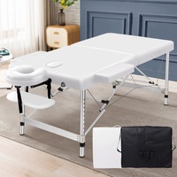 Alfordson Massage Table 2 Fold 55cm Foldable Portable Bed Desk Aluminium Lift Up