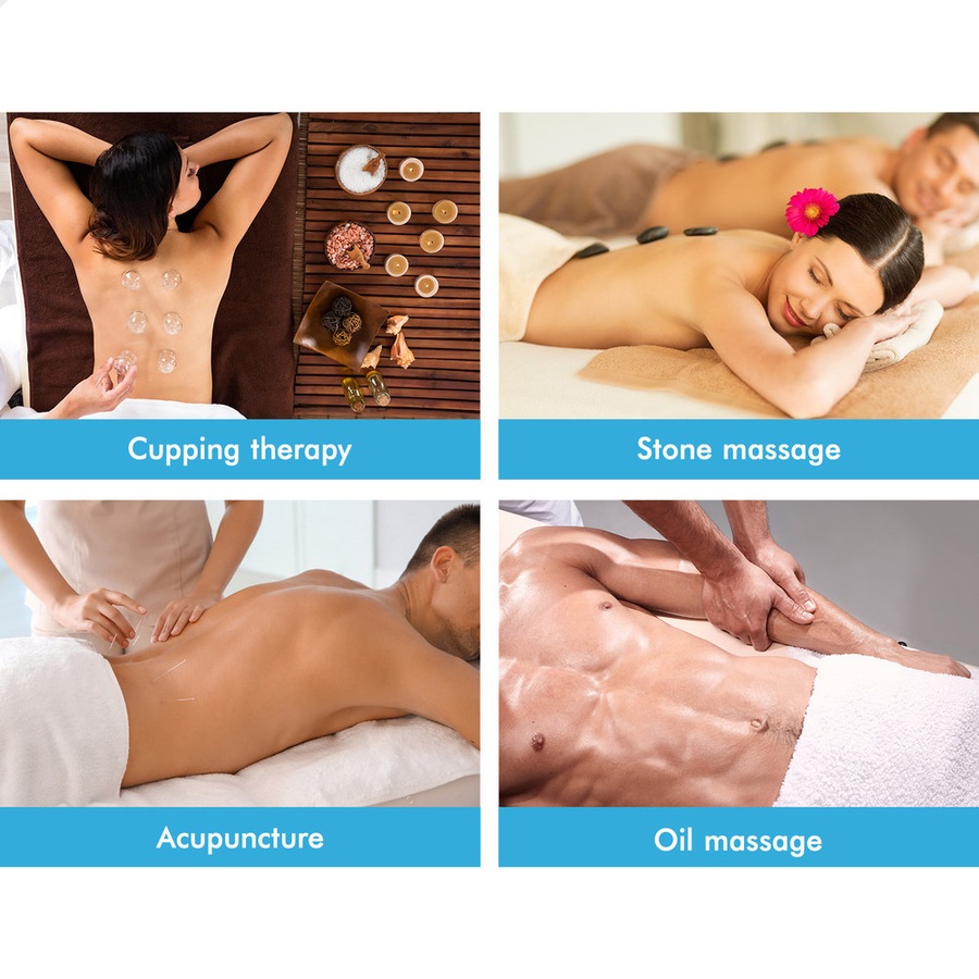 Alfordson Massage Table 3 Fold 75cm Foldable Portable Aluminium Lift Up Bed Desk