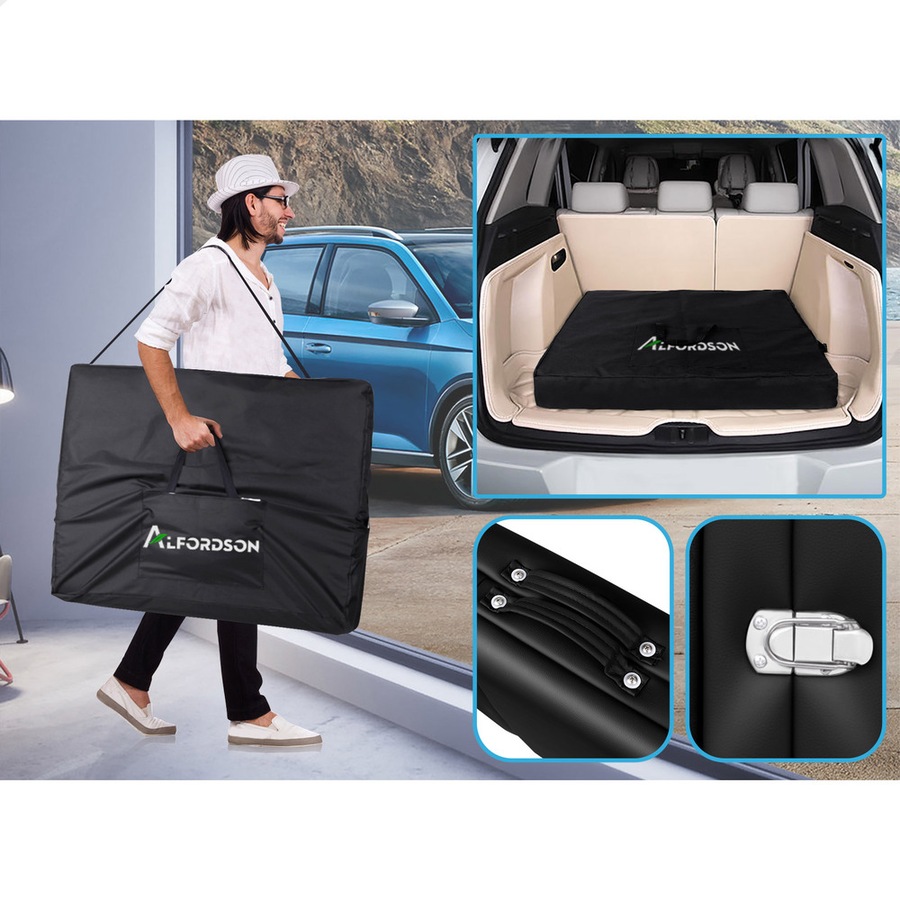 Alfordson Massage Table 3 Fold 75cm Foldable Portable Aluminium Lift Up Bed Desk