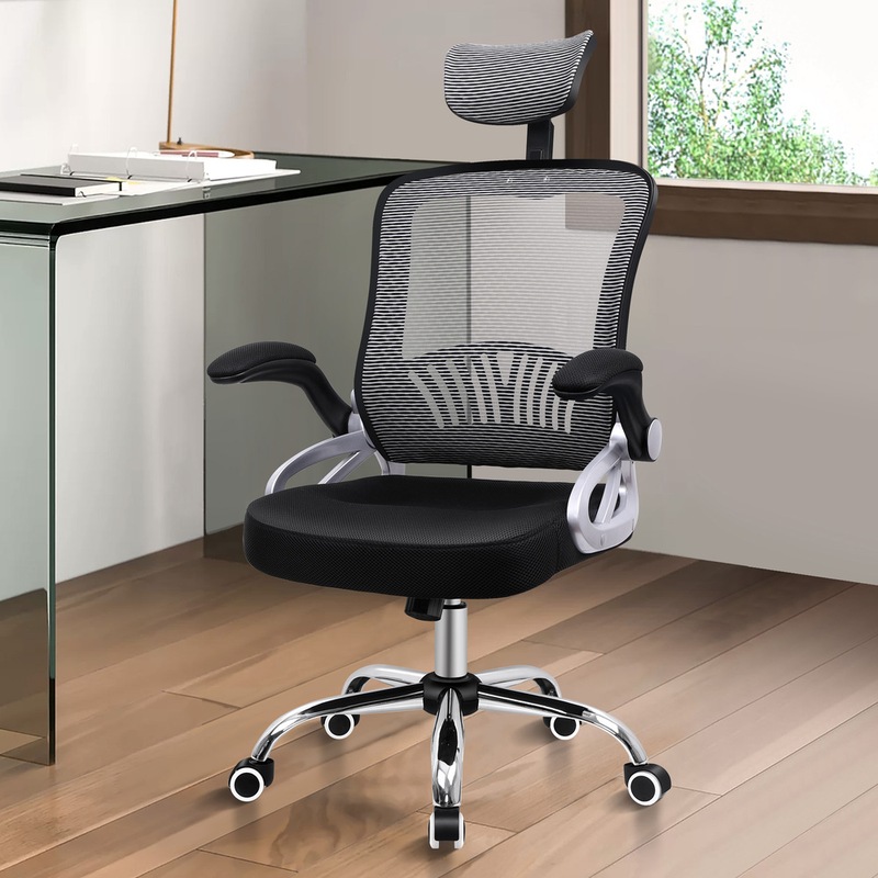 Buy ALFORDSON Mesh Office Chair Flipup Arms MyDeal