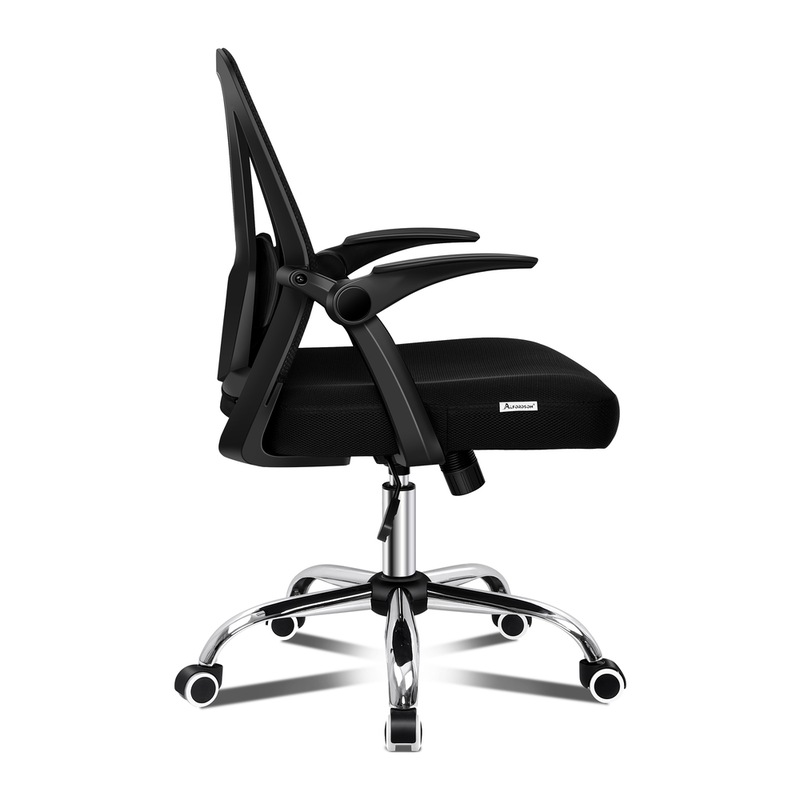Buy ALFORDSON Mesh Office Chair Tilt Adjustable Mid Back Black MyDeal