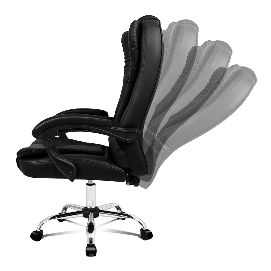 1 ALFORDSON Office Chair Executive PU Leather Seat Black