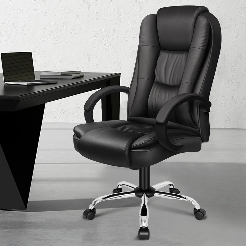 Buy ALFORDSON Office Chair Tilt Adjustable Adam Black MyDeal