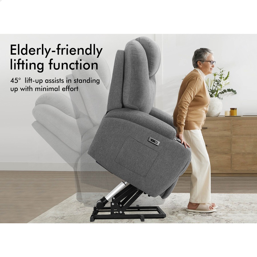 ALFORDSON Recliner Chair Electric Lift Heated Massage Armchair Lounge Sofa