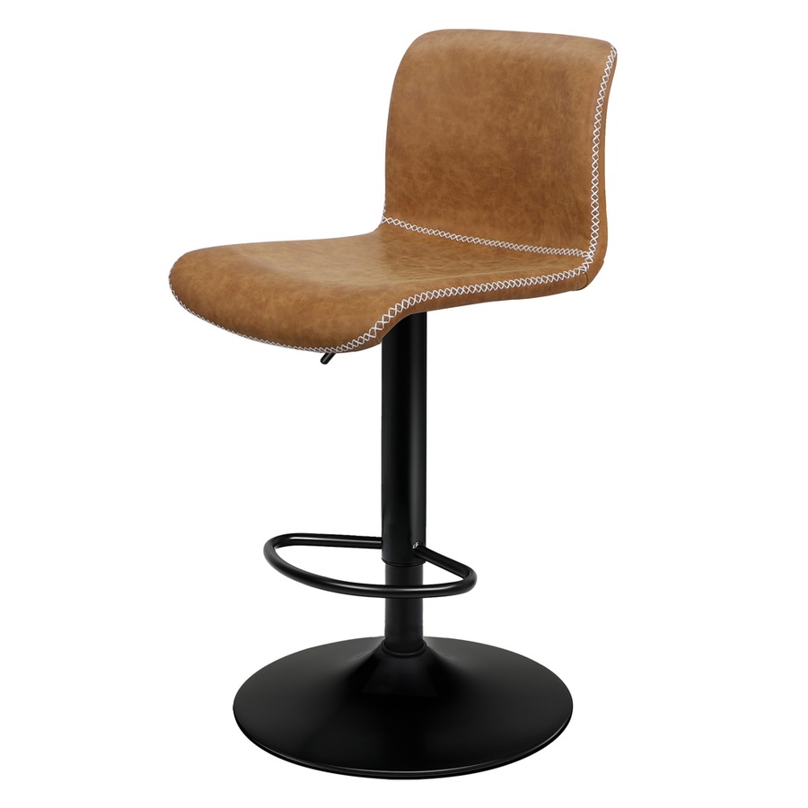 2x ALFORDSON Bar Stools Vintage Leather Brown