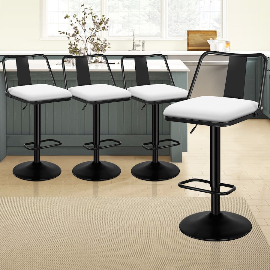 4x ALFORDSON Bar Stools Gloria Industrial Retro White