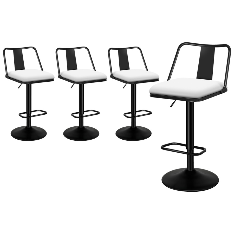 4x ALFORDSON Bar Stools Gloria Industrial Retro White