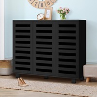 ALFORDSON Shoe Cabinet 30 pairs Storage Rack Black