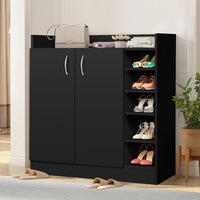 ALFORDSON Shoe Cabinet - Salus Storage Organiser 21 Pairs (Black)