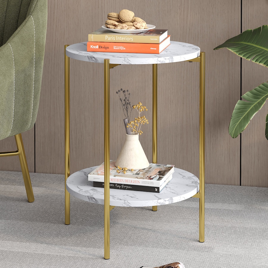 ALFORDSON Side Table Bedside Table Sofa End Nightstand Gold