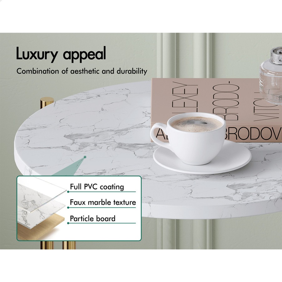 ALFORDSON Side Table Bedside Table Sofa End Nightstand Gold