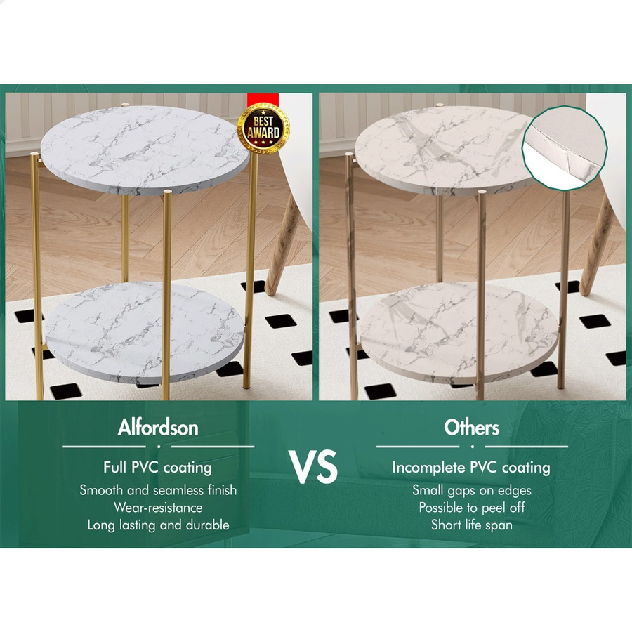 ALFORDSON Side Table Bedside Table Sofa End Nightstand Gold