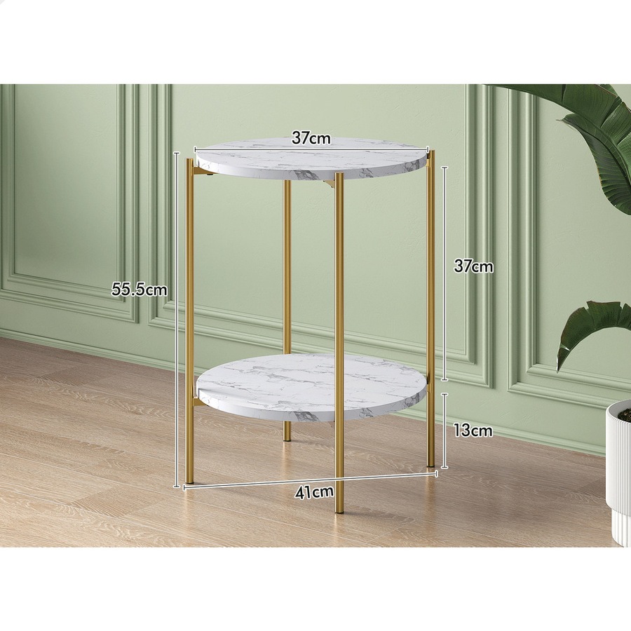 ALFORDSON Side Table Bedside Table Sofa End Nightstand Gold