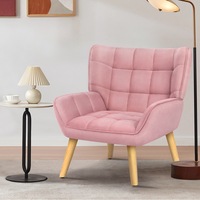 ALFORDSON Velvet Armchair Wooden Accent Chair