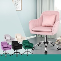ALFORDSON Velvet Office Chair Computer Desk Chairs Swivel Fabric Armchair Work Seat Adult Kids Orla Series
