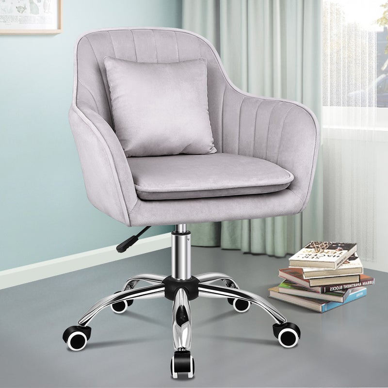 Buy ALFORDSON Velvet Office Chair Computer Desk Chairs Swivel Fabric ...