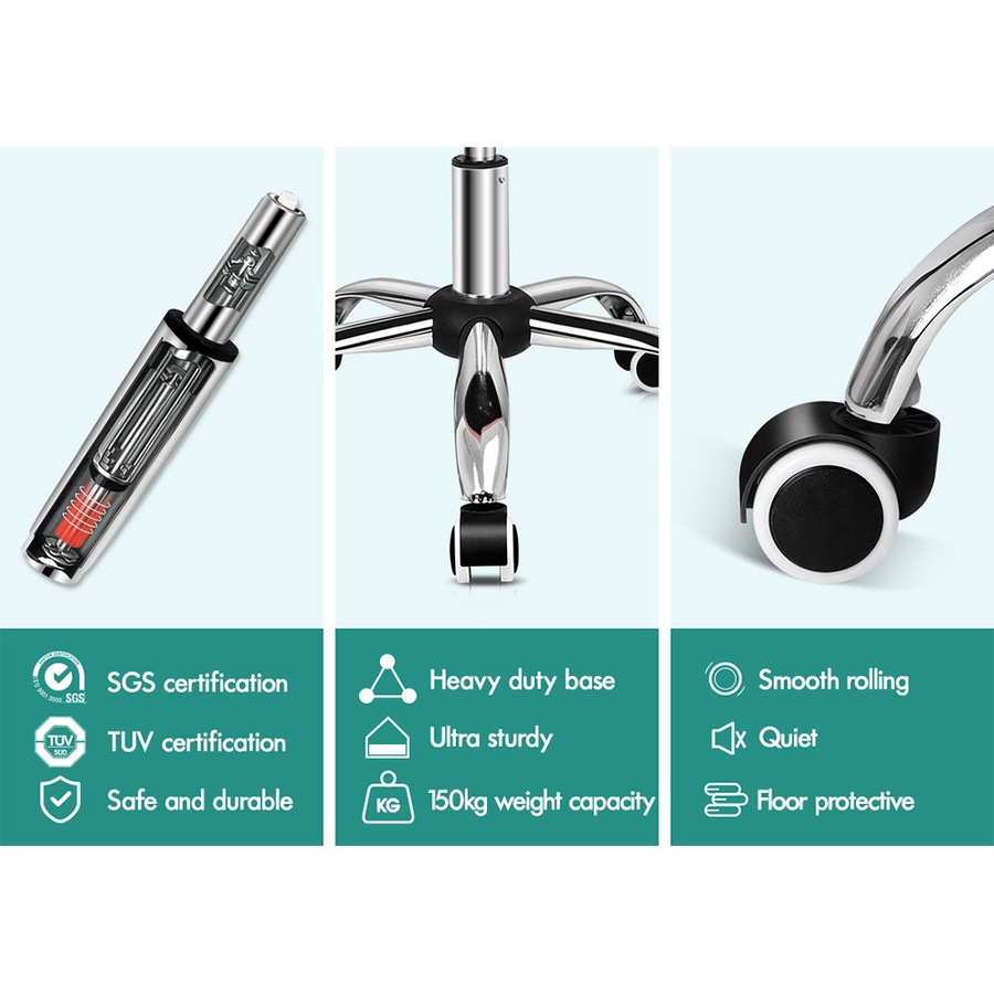 ALFORDSON Velvet Office Chair Computer Swivel Chairs Armchair Work Study Seat Pink Adult Kids